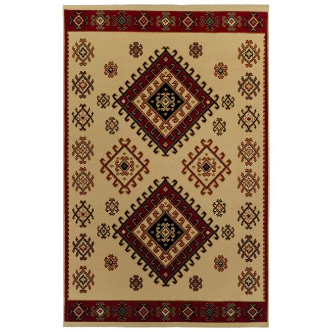 Santa Fe Geometric Floral Ikat Indoor Area Rug Or Runner Rug - Rugs by Superior