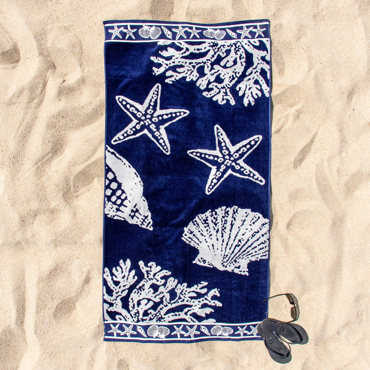 Seacoast Oversized 2 Piece Beach Towel Set - Beach Towel by Superior