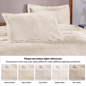 Serenity Cotton Matelasse Celtic Circle Airy Bedspread Set - Bedspread by Superior