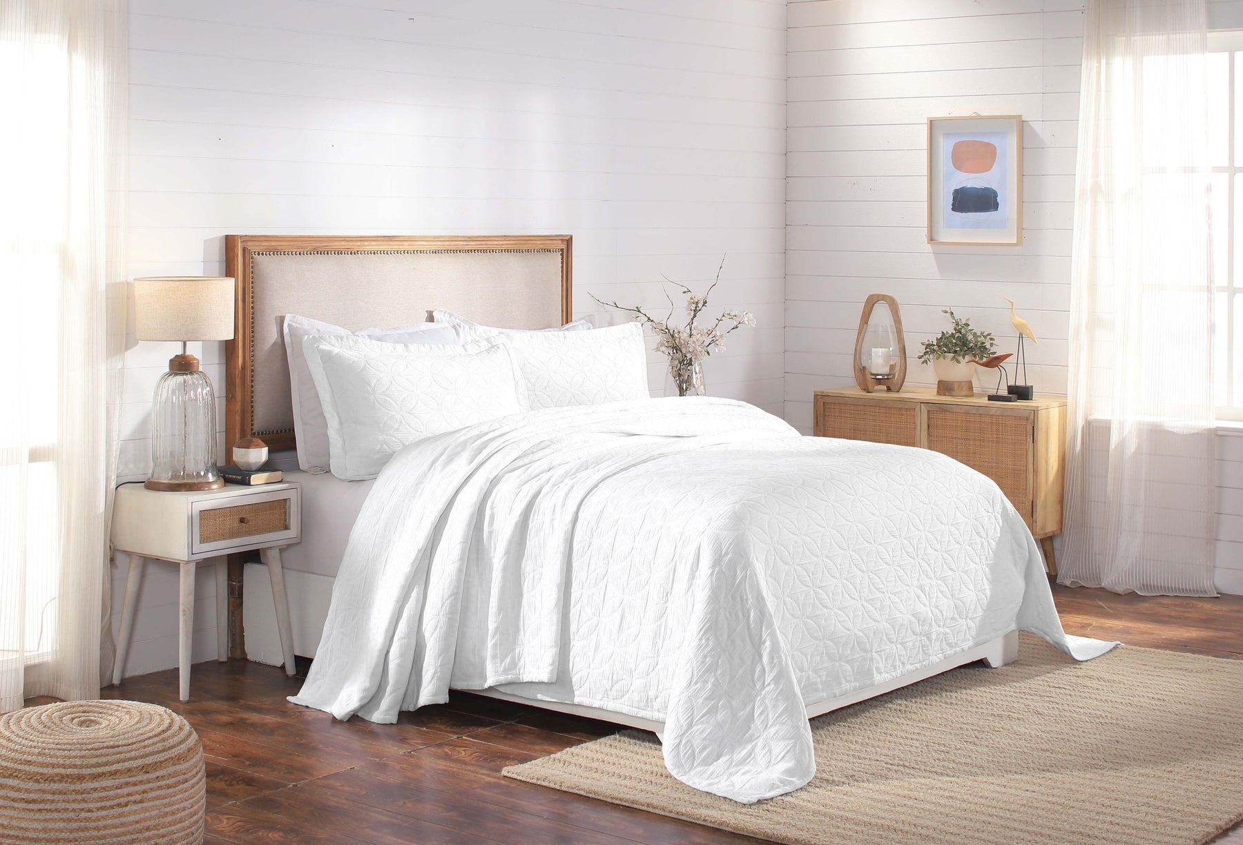 Serenity Cotton Matelasse Celtic Circle Airy Bedspread Set - Bedspread by Superior