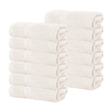 Smart Dry Zero Twist Cotton Medium Weight Face Towels, Set of 12 - Face Towel Set by Superior