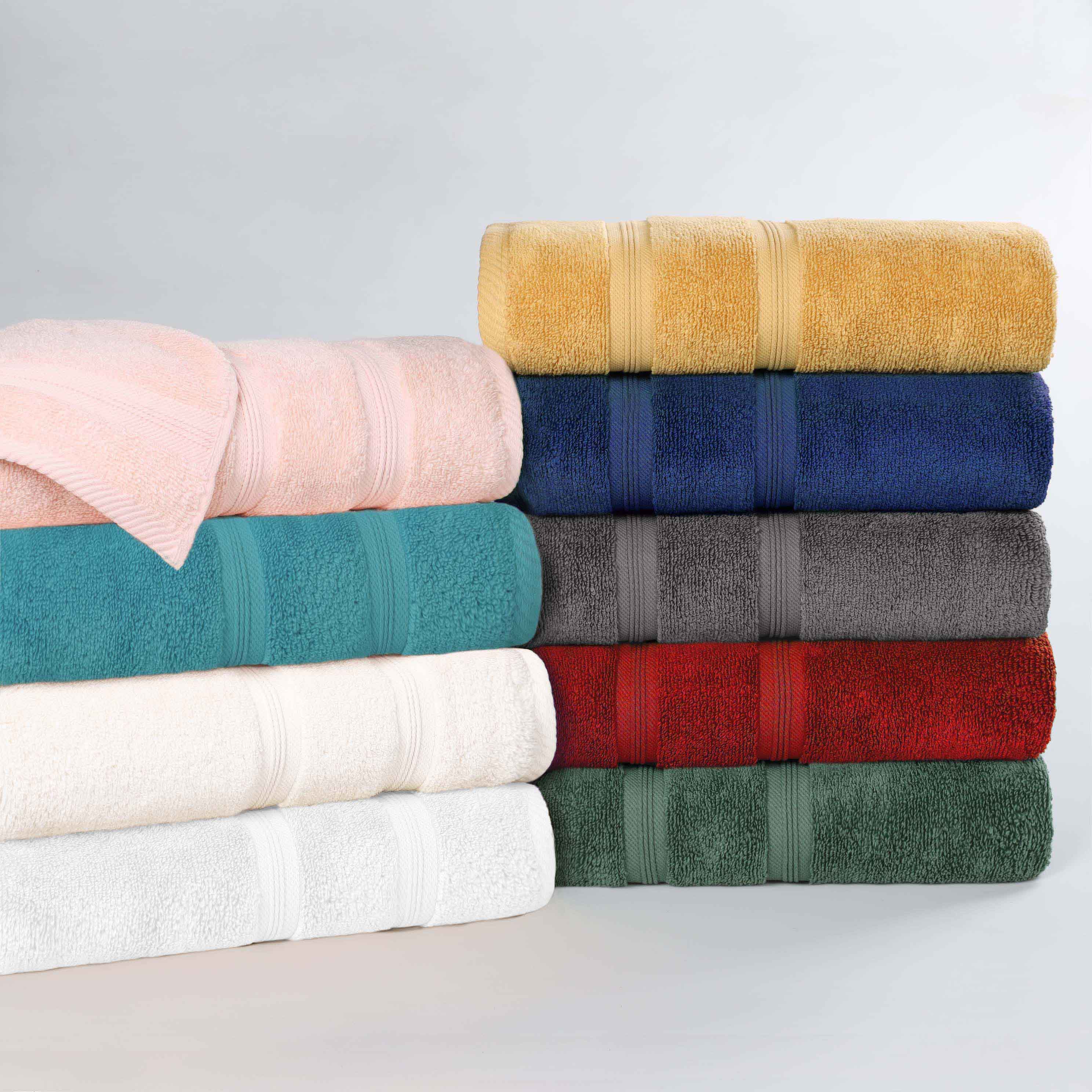 Smart Dry Zero Twist Cotton Medium Weight Face Towels, Set of 12 - Face Towel Set by Superior