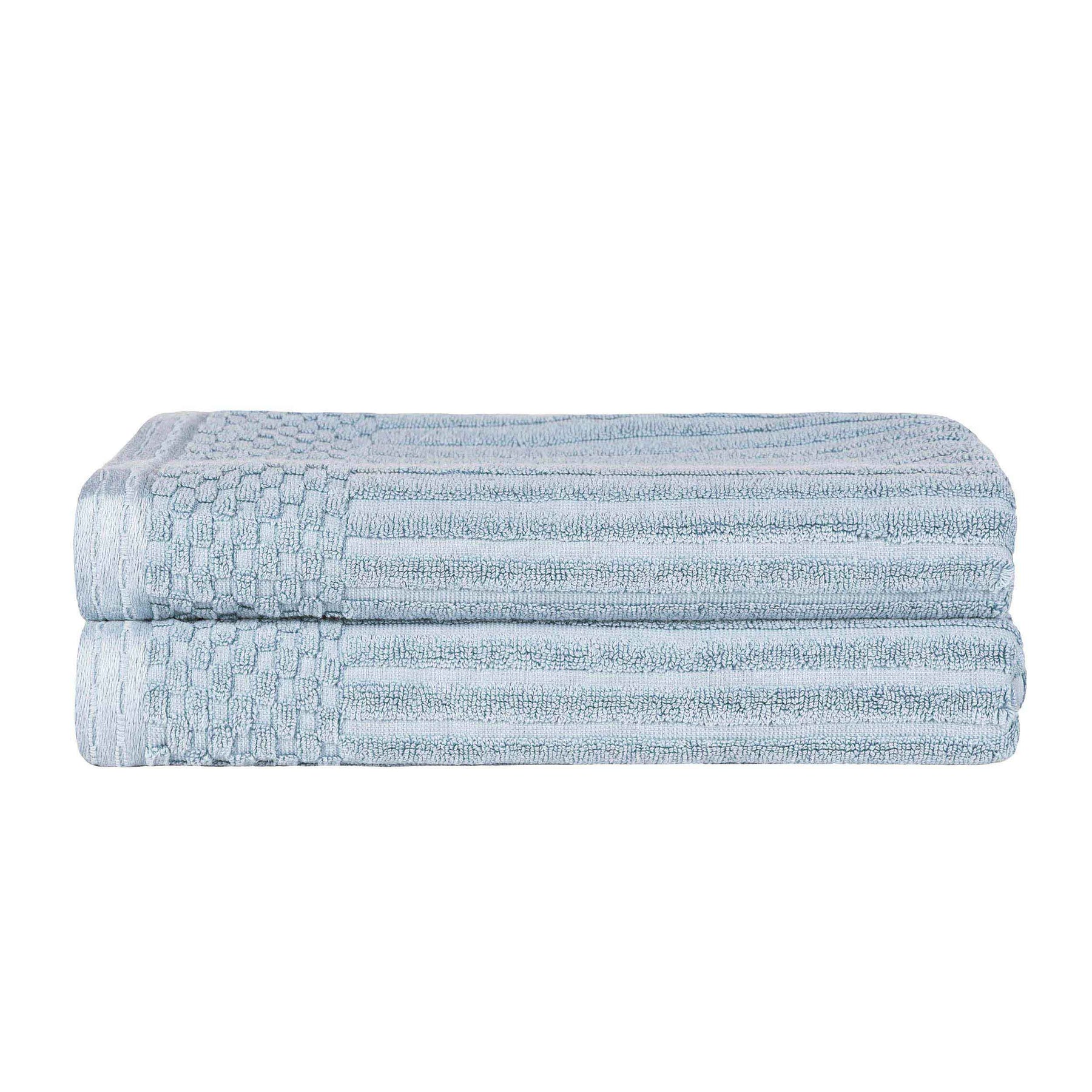 Soho Cotton Ribbed Textured Ultra-Absorbent 2 Piece Bath Towel Set - Bath Towel by Superior