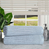 Soho Ribbed Cotton Absorbent 2 Piece Bath Sheet Towel Set - Bath Sheet by Superior