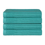 Soho Ribbed Cotton Absorbent Bath Towel Set of 4 - Bath Towel by Superior