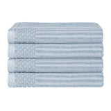 Soho Ribbed Cotton Absorbent Bath Towel Set of 4 - Bath Towel by Superior