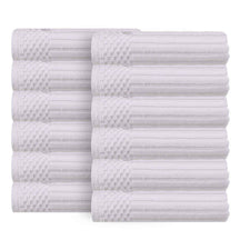 Soho Ribbed Cotton Absorbent Face Towel / Washcloth Set of 12 - Face Towel by Superior