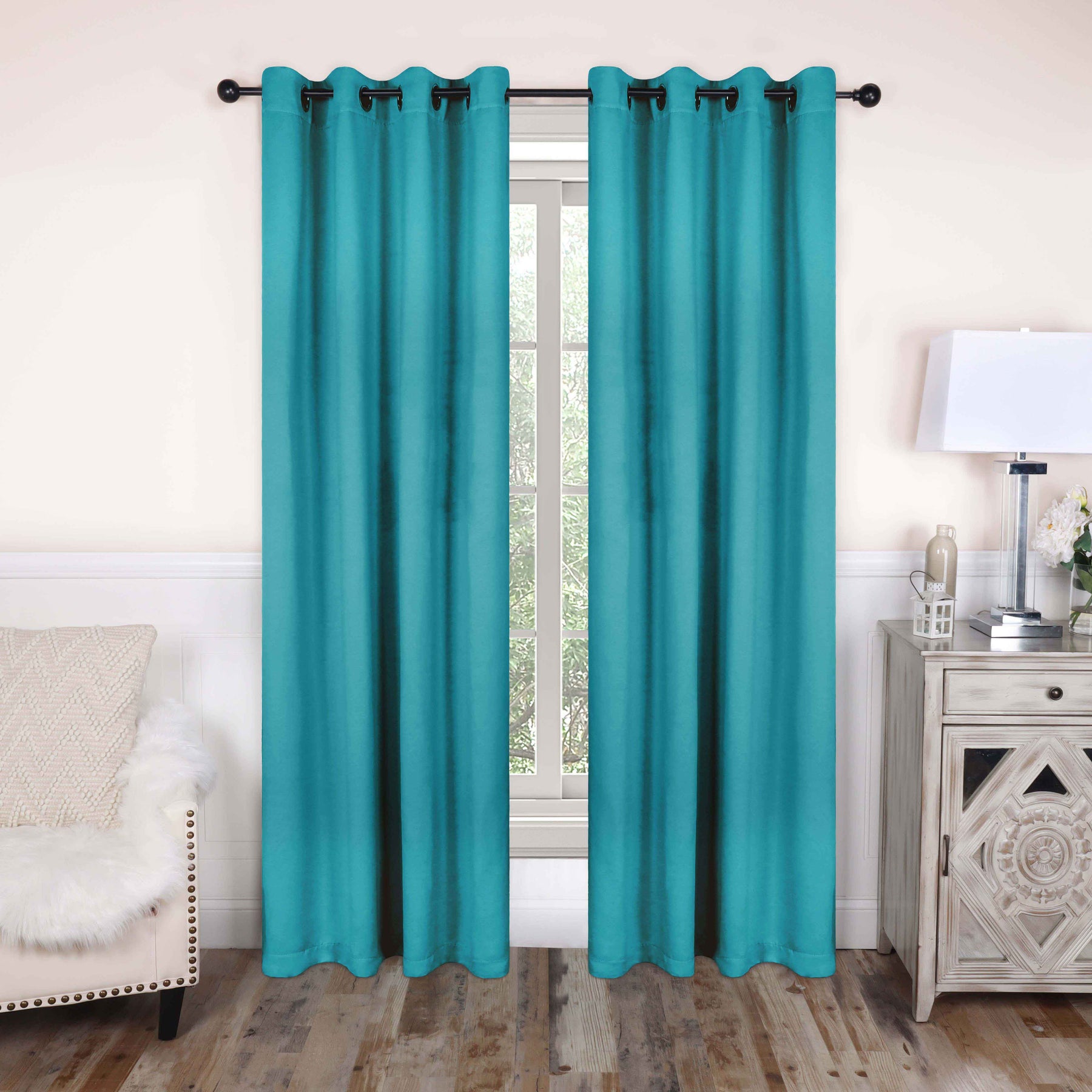 Solid Machine Washable Room Darkening Blackout Curtains, Set of 2 - Blackout Curtains by Superior