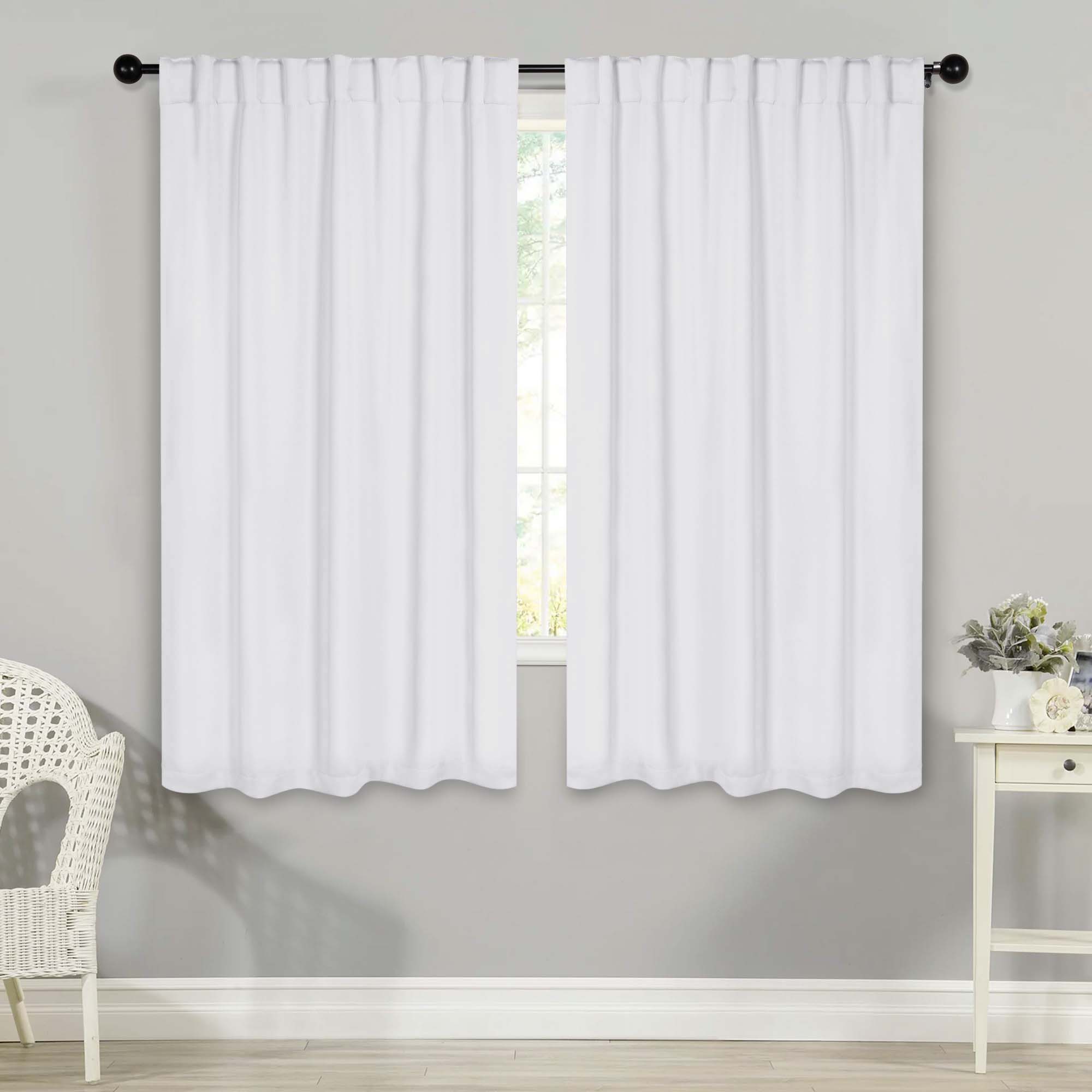 Solid Room Darkening Blackout Curtain Panels, Back Tabs, Set of 2 - Blackout Curtains by Superior