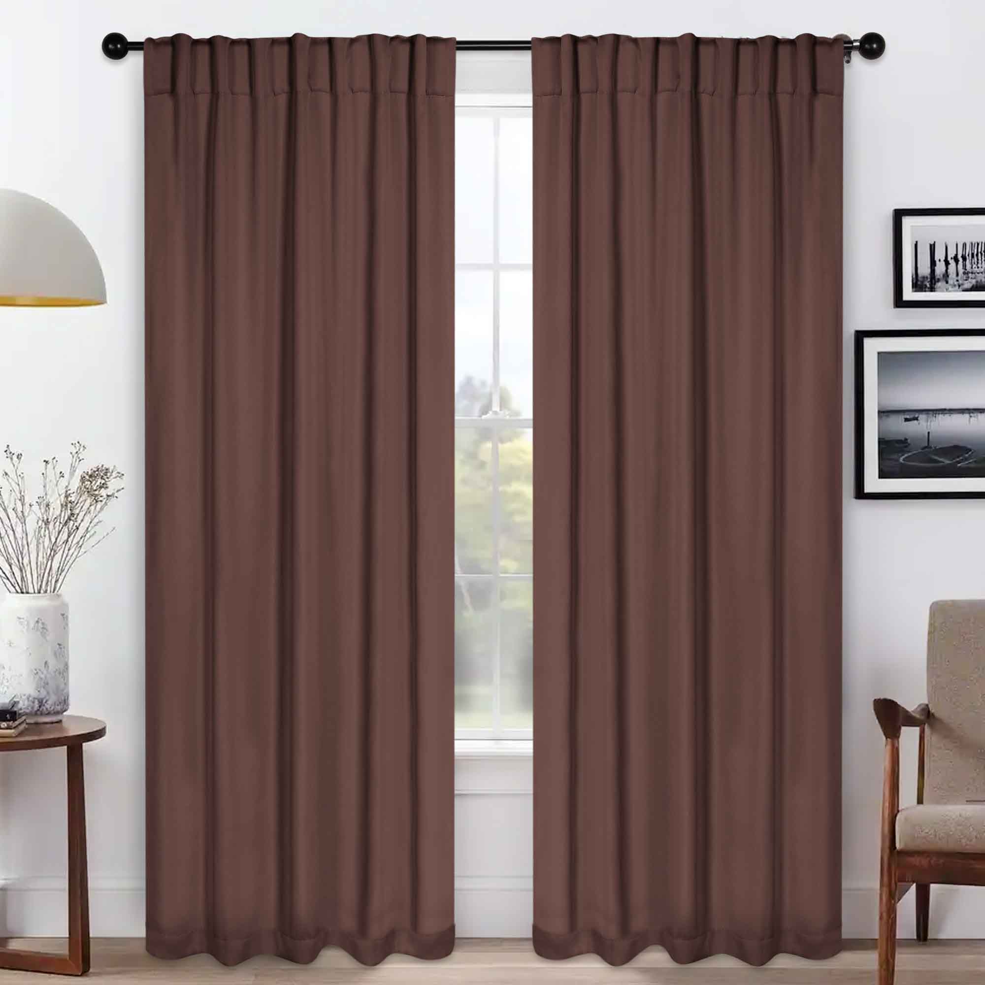 Solid Room Darkening Blackout Curtain Panels, Back Tabs, Set of 2 - Blackout Curtains by Superior