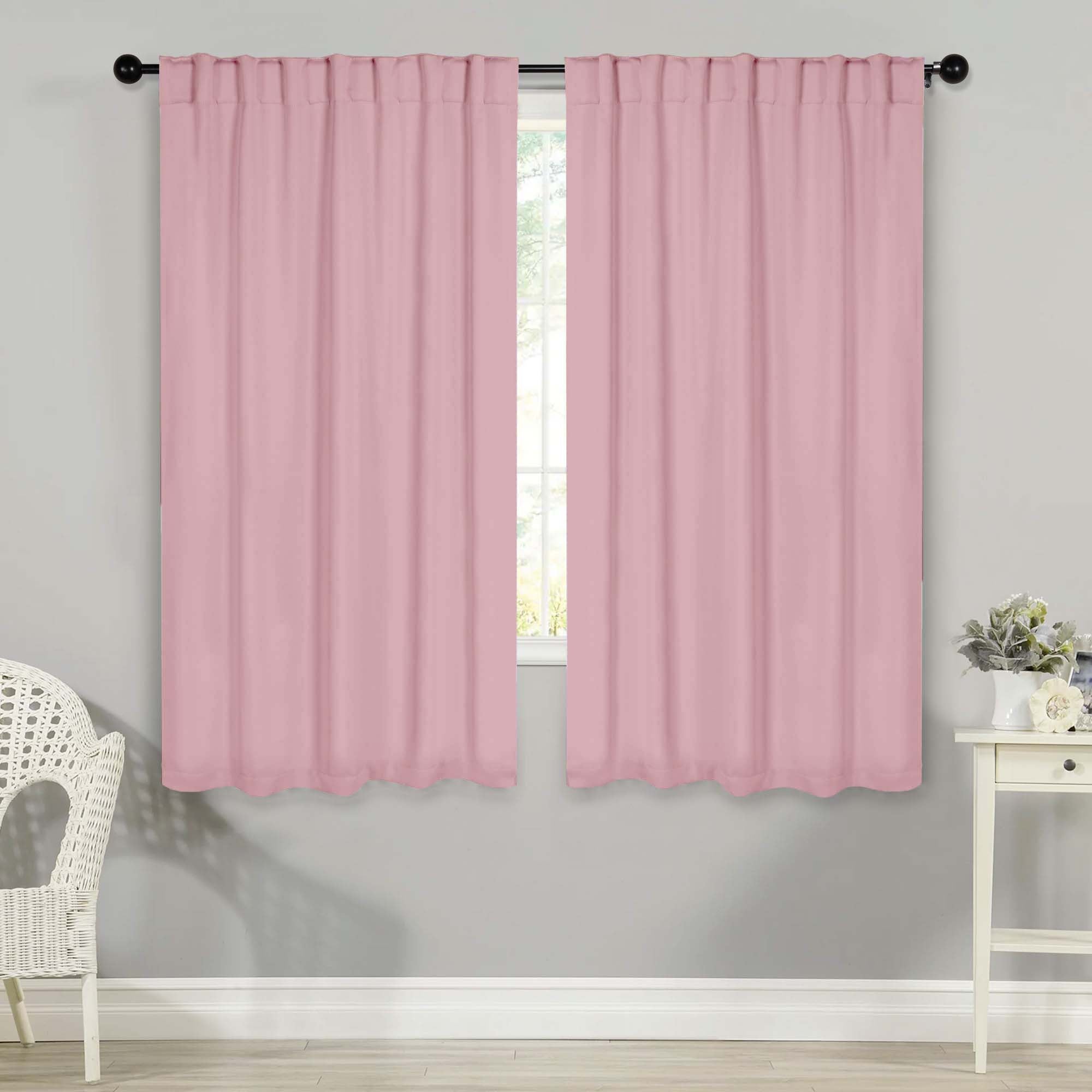 Solid Room Darkening Blackout Curtain Panels, Back Tabs, Set of 2 - Blackout Curtains by Superior