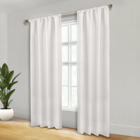 Solid Room Darkening Rod Pocket Blackout Curtain Panels, Set of 2 - Blackout Curtains by Superior