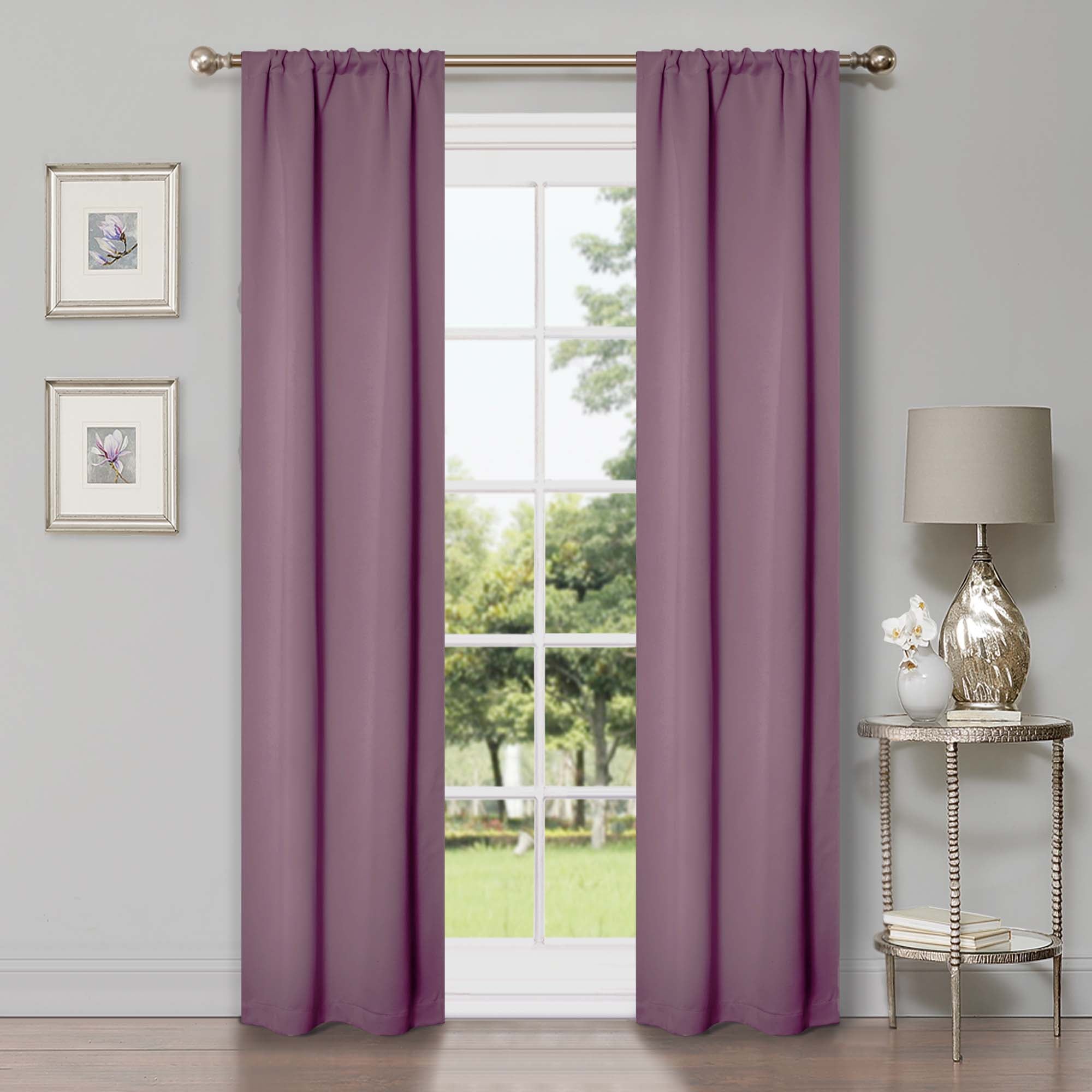 Solid Room Darkening Rod Pocket Blackout Curtain Panels, Set of 2 - Blackout Curtains by Superior