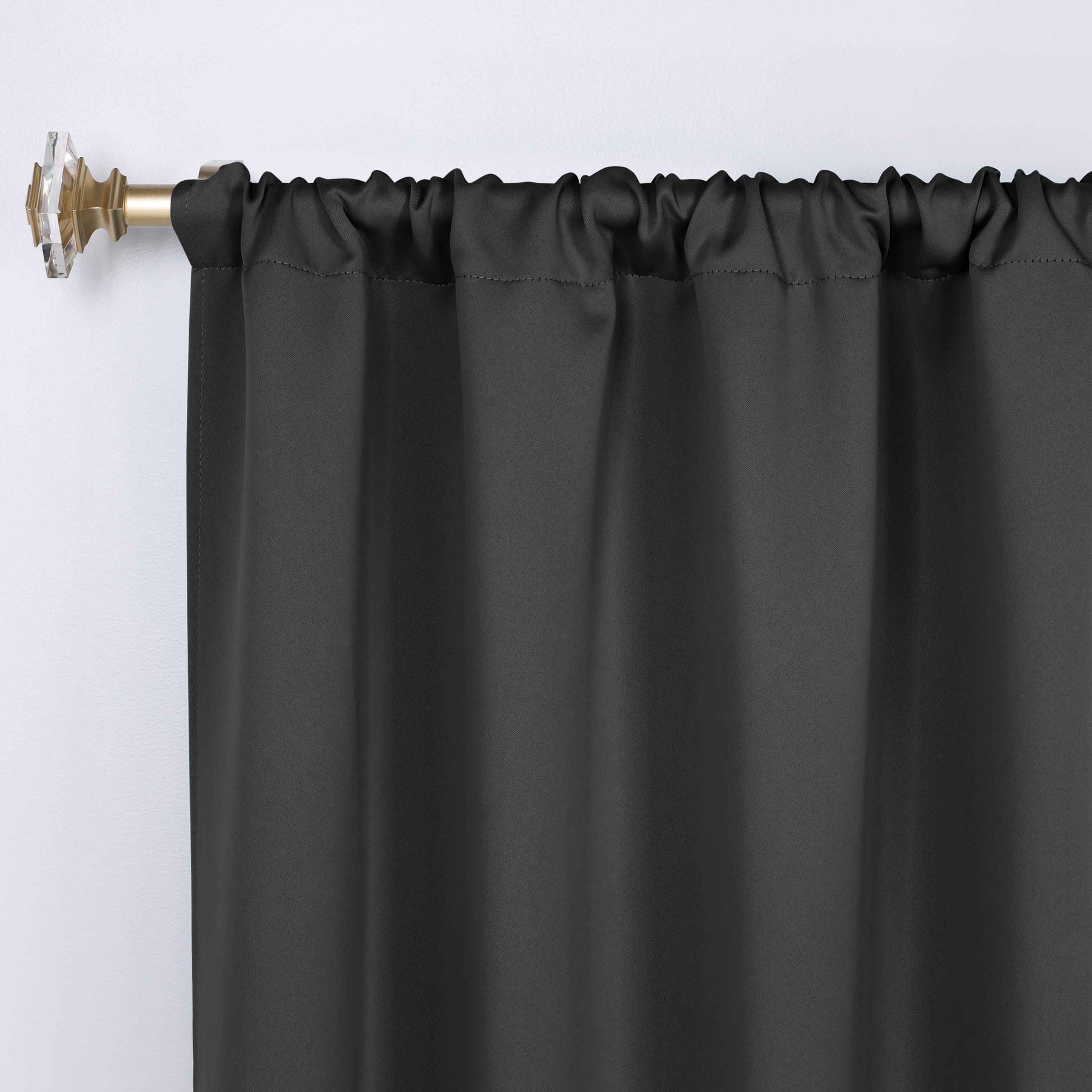 Solid Room Darkening Rod Pocket Blackout Curtain Panels, Set of 2 - Blackout Curtains by Superior