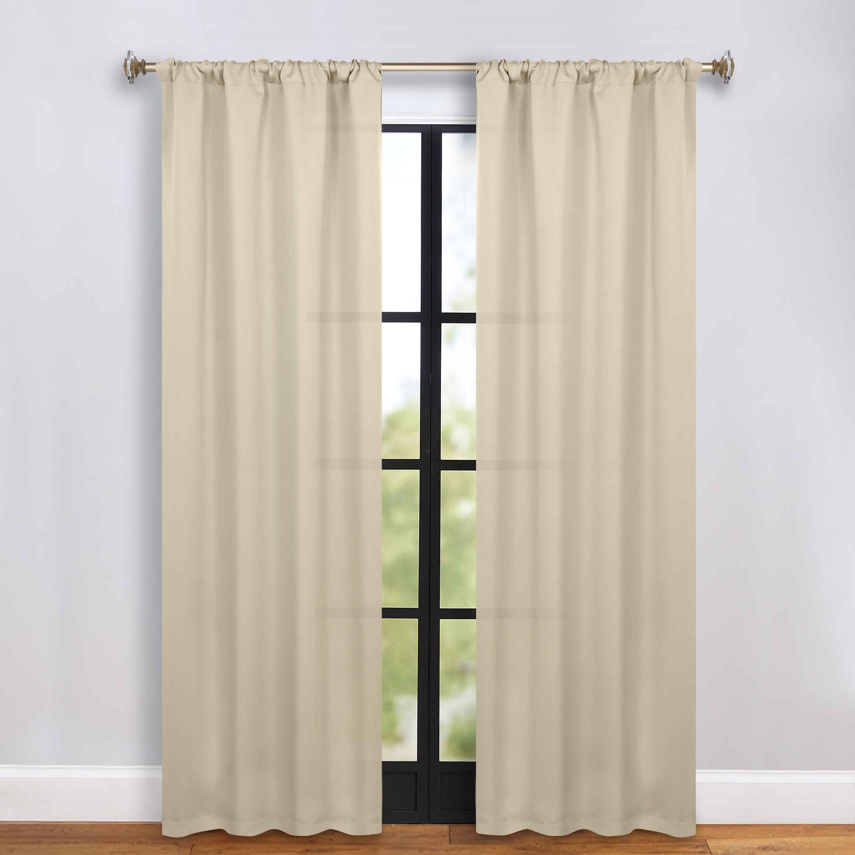 Solid Room Darkening Rod Pocket Blackout Curtain Panels, Set of 2 - Blackout Curtains by Superior