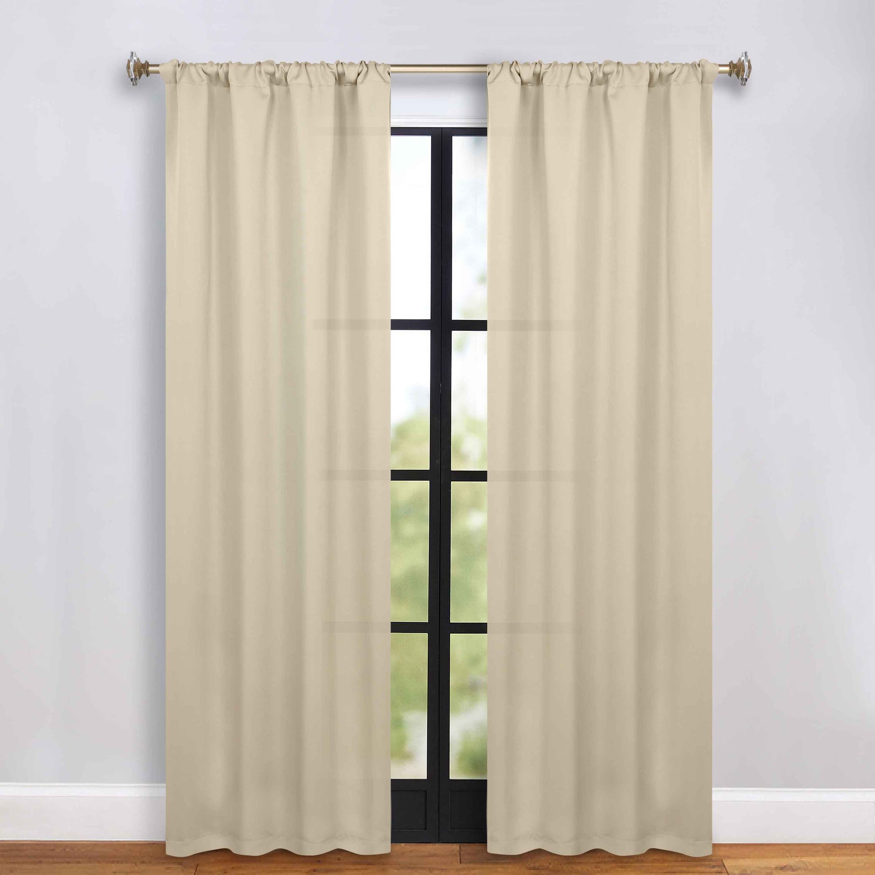 Solid Room Darkening Rod Pocket Blackout Curtain Panels, Set of 2 - Blackout Curtains by Superior