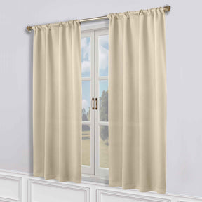 Solid Room Darkening Rod Pocket Blackout Curtain Panels, Set of 2 - Blackout Curtains by Superior