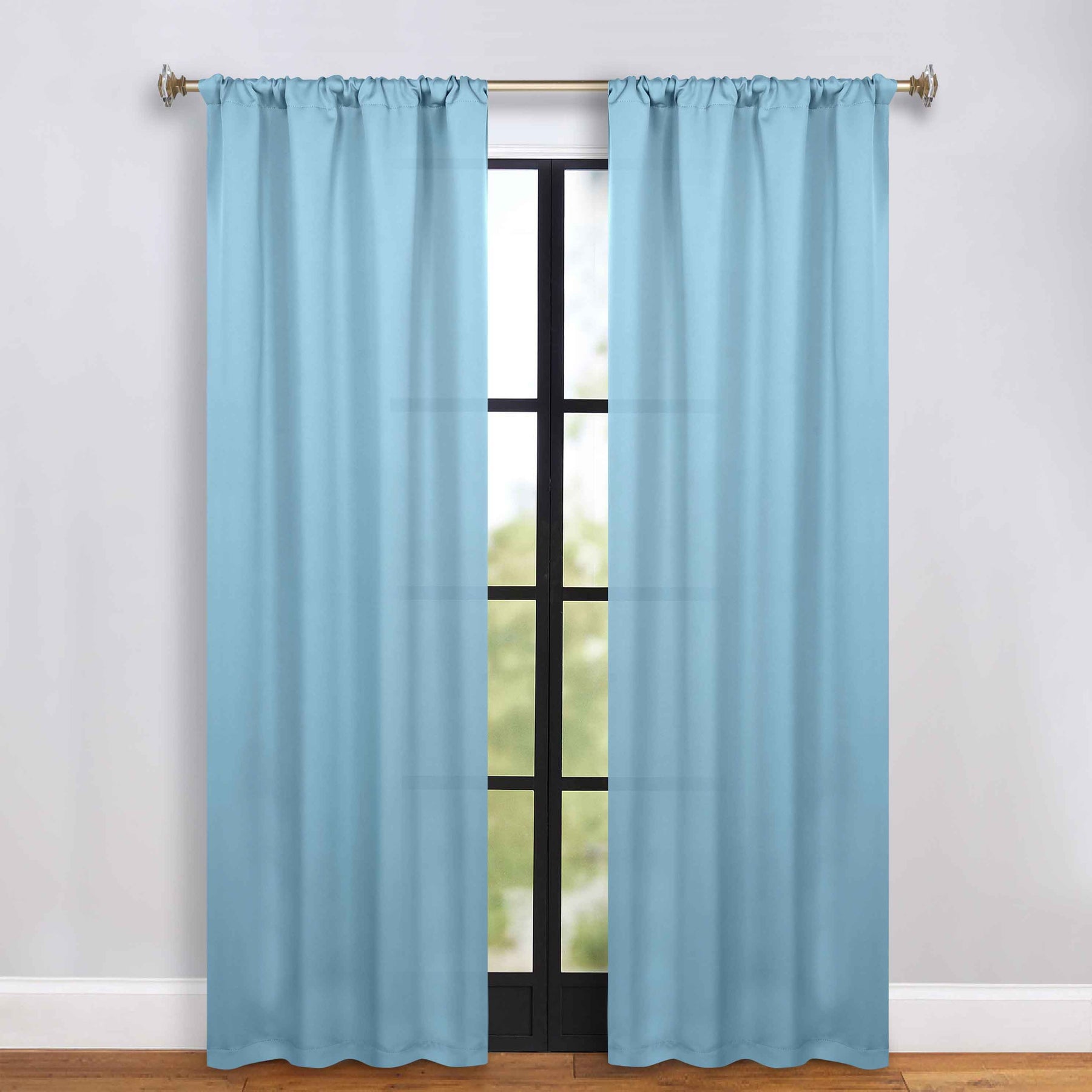 Solid Room Darkening Rod Pocket Blackout Curtain Panels, Set of 2 - Blackout Curtains by Superior