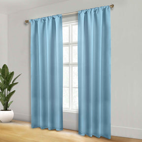 Solid Room Darkening Rod Pocket Blackout Curtain Panels, Set of 2 - Blackout Curtains by Superior