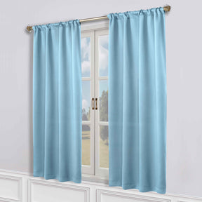 Solid Room Darkening Rod Pocket Blackout Curtain Panels, Set of 2 - Blackout Curtains by Superior