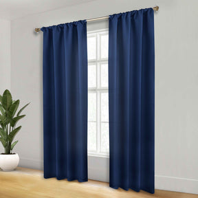 Solid Room Darkening Rod Pocket Blackout Curtain Panels, Set of 2 - Blackout Curtains by Superior