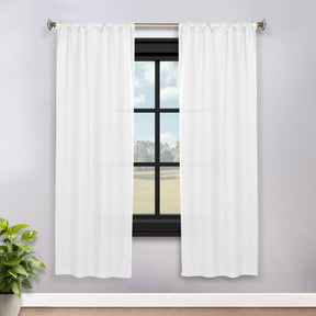 Solid Room Darkening Rod Pocket Blackout Curtain Panels, Set of 2 - Blackout Curtains by Superior