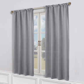 Solid Room Darkening Rod Pocket Blackout Curtain Panels, Set of 2 - Blackout Curtains by Superior