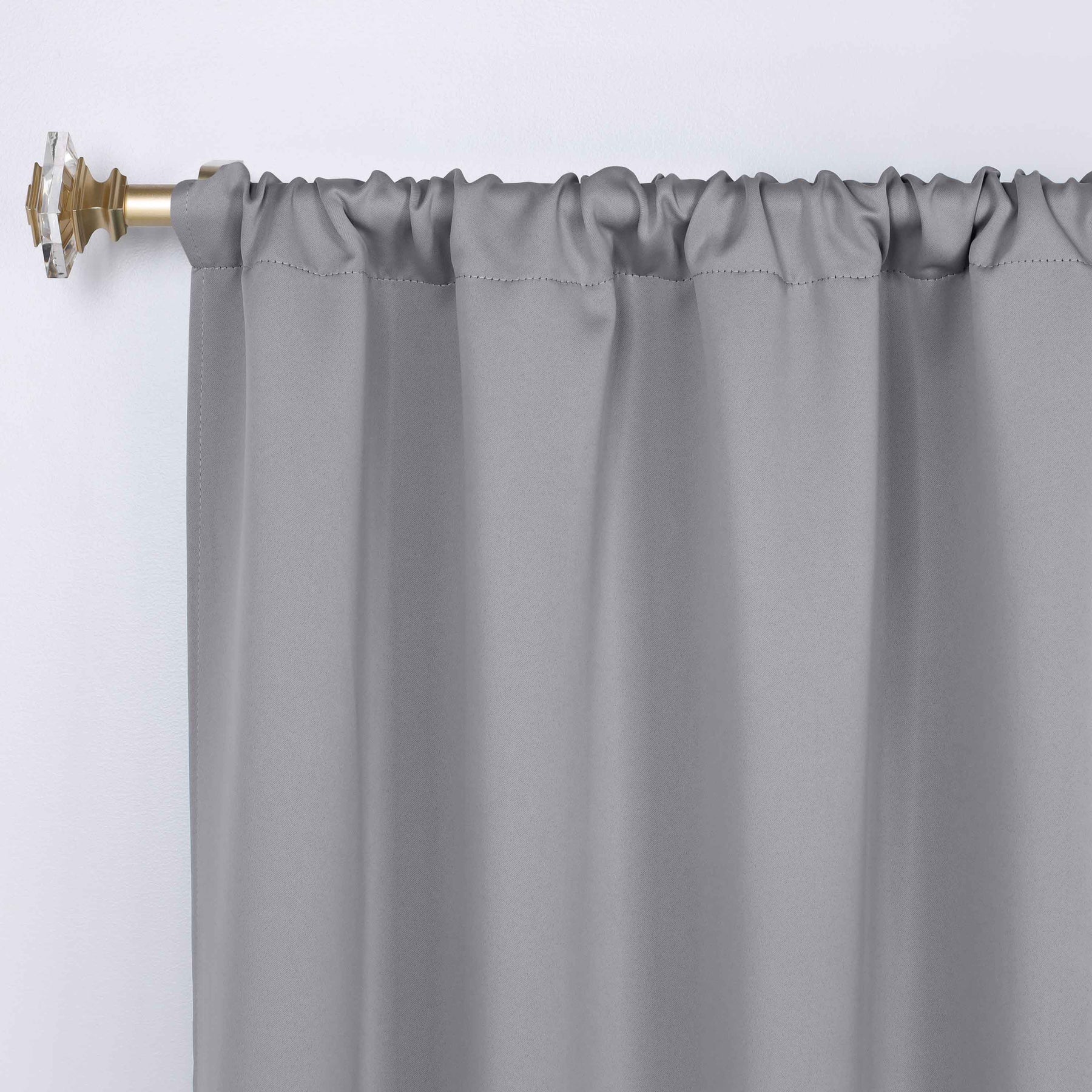 Solid Room Darkening Rod Pocket Blackout Curtain Panels, Set of 2 - Blackout Curtains by Superior