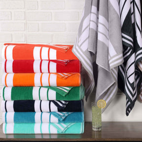 Striped Extra Large Oversized Absorbent Quick Dry Cotton Beach Towel - Beach Towel by Superior