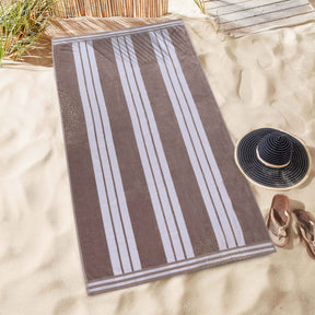 Striped Extra Large Oversized Absorbent Quick Dry Cotton Beach Towel - Beach Towel by Superior