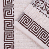 Superior Athens Cotton Greek Key Trim 8 Piece Towel Set - Towel Set by Superior