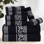 Superior Athens Cotton Greek Key Trim 8 Piece Towel Set - Towel Set by Superior