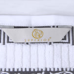 Superior Athens Cotton Greek Key Trim 8 Piece Towel Set - Towel Set by Superior