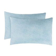 Superior Melange Flannel Cotton Two-Toned Fuzzy Pillowcases, Set of 2 - Pillowcases by Superior