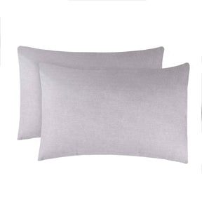 Superior Melange Flannel Cotton Two-Toned Fuzzy Pillowcases, Set of 2 - Pillowcases by Superior