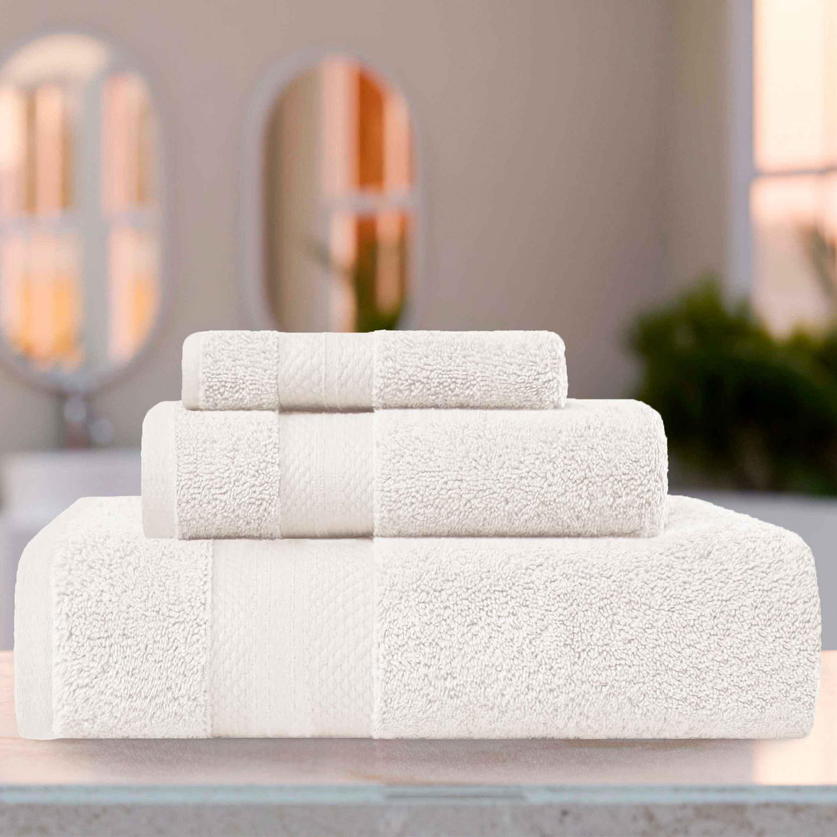 Superior Premium Turkish Cotton Assorted 3-Piece Towel Set - Towel Set by Superior