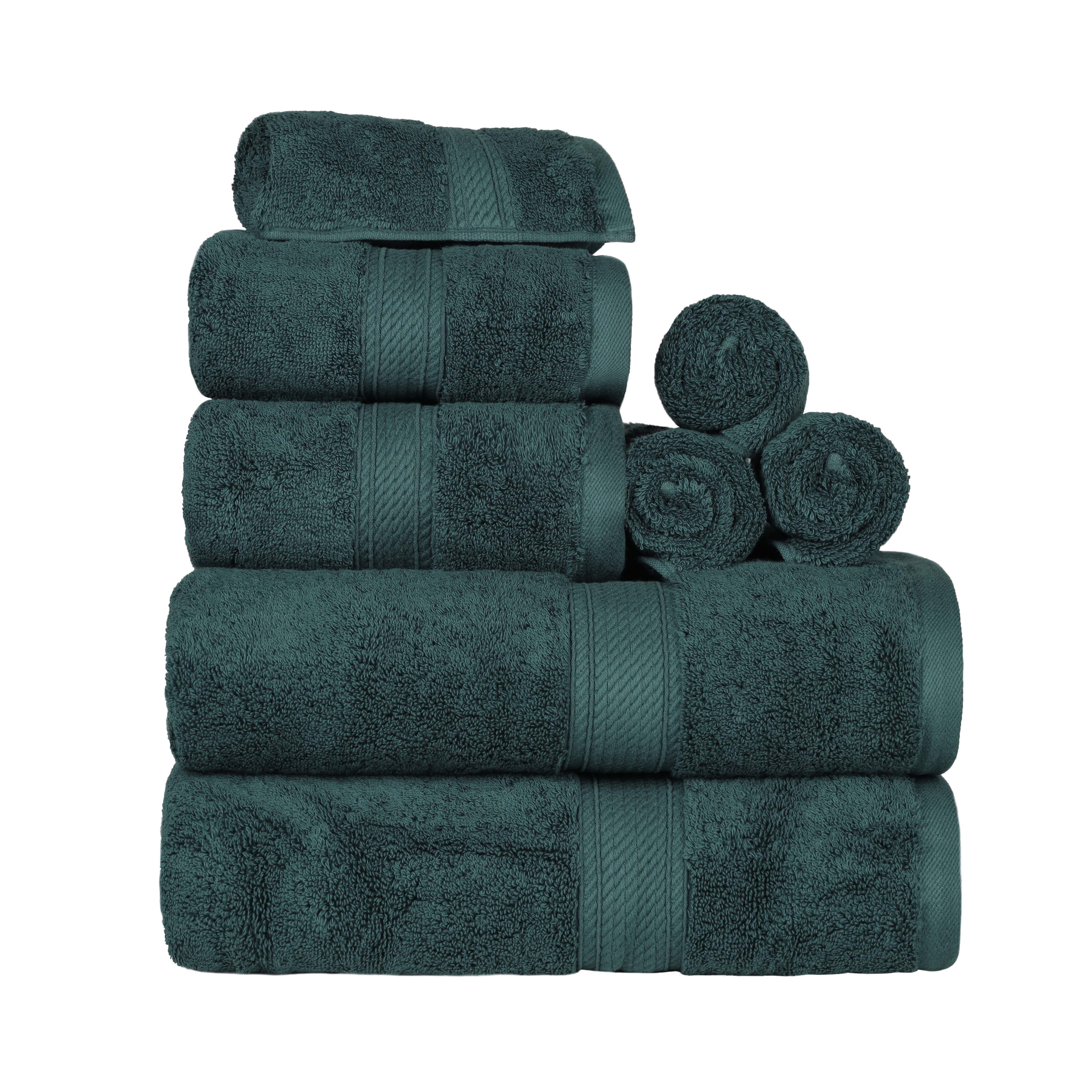 Madison Egyptian Cotton Pile Plush Heavyweight 8 Piece Towel Set - Towel Set by Superior