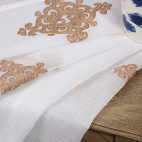 Traditional Embroidered Damask Sheer Grommet Curtain Panel Set - Sheer Curtains by Superior