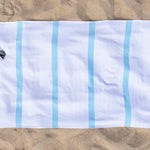 Tropical Cabana Stripe Fouta 2 Piece Beach Towel with Tassels - Beach Towel by Superior