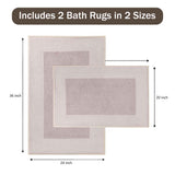 Troy Solid Non-Slip Machine Washable Bath Rug Set - Bath Mats by Superior