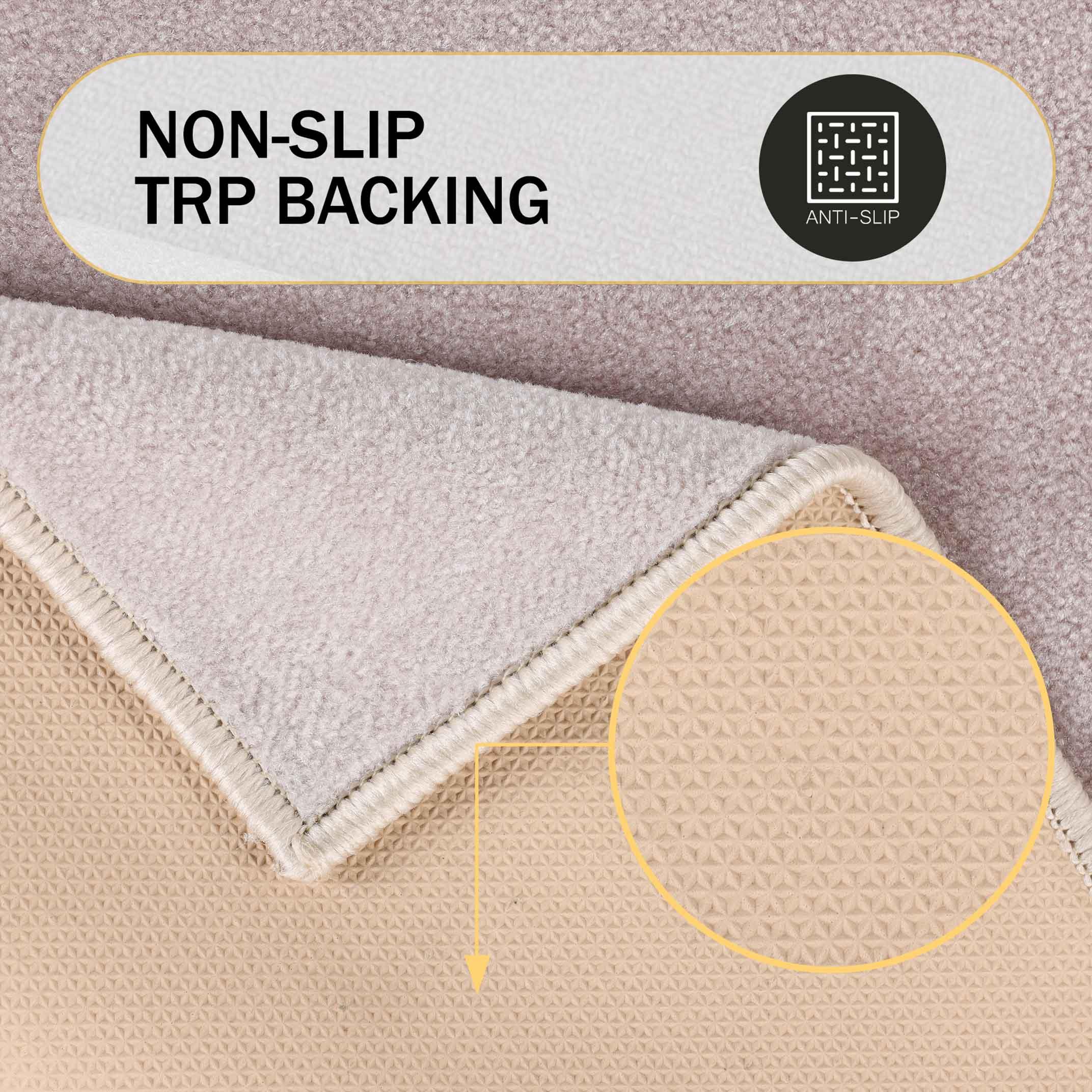 Troy Solid Non-Slip Machine Washable Bath Rug Set - Bath Mats by Superior