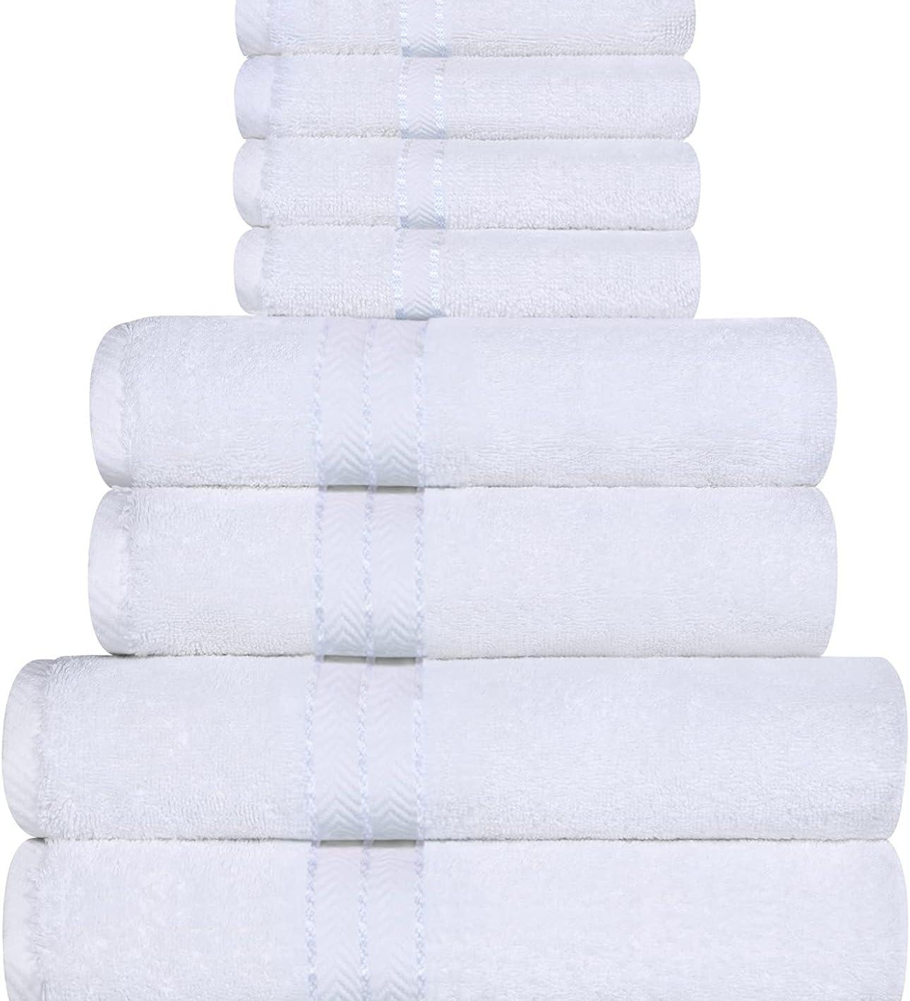 Turkish Cotton Heavyweight Plush 8 Piece Towel Set - Towel Set by Superior