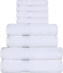 Turkish Cotton Heavyweight Plush 8 Piece Towel Set - Towel Set by Superior