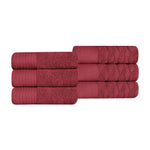 Turkish Cotton Jacquard Herringbone and Solid 6 Piece Hand Towel Set - Hand Towel Set by Superior