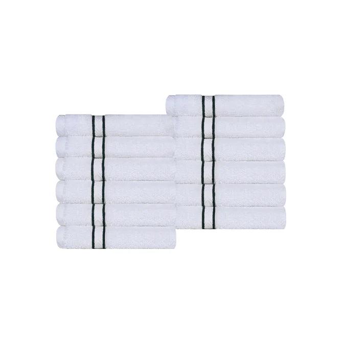 Turkish Cotton Ultra Plush Absorbent Solid 12-Piece Face Towel Set - Face Towel Set by Superior