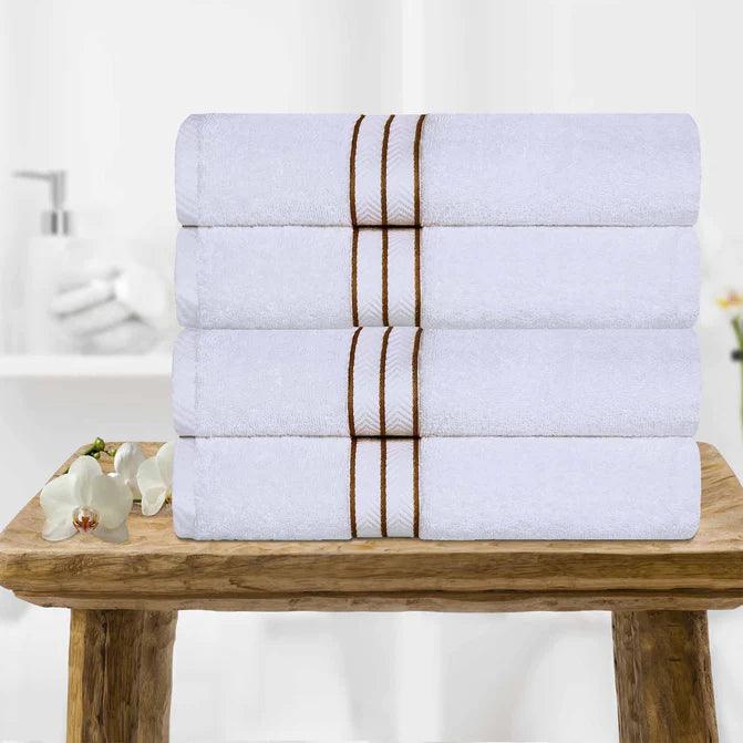 Ultra-Plush Turkish Cotton Super Absorbent Solid Bath Towel Set of 4 - Bath Towel by Superior