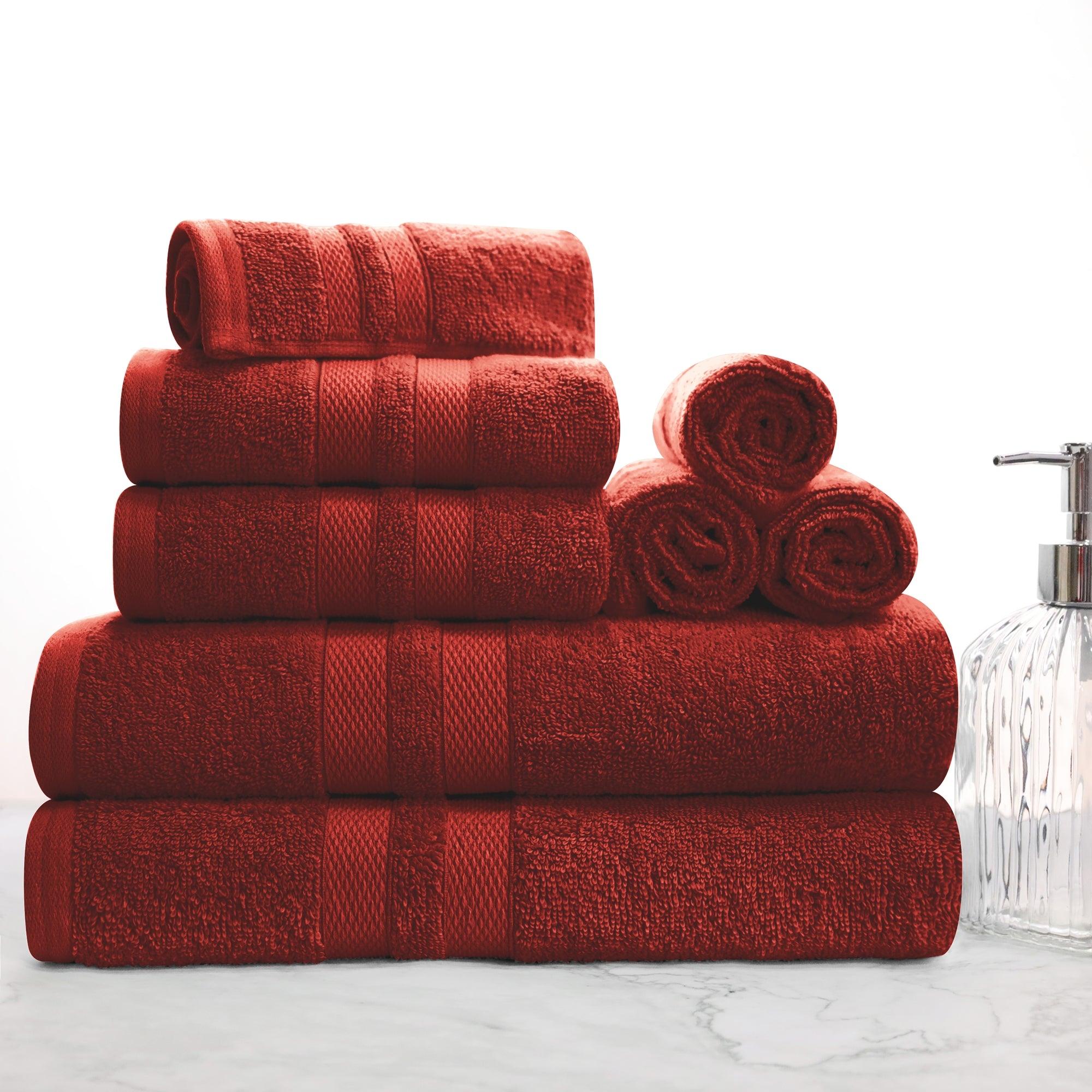 Ultra-Soft Cotton Absorbent Quick-Drying Solid 8 Piece Towel Set - Towel Set by Superior