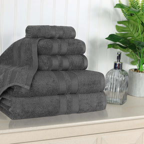 Ultra Soft Cotton Absorbent Solid Assorted 6 Piece Towel Set - Towel Set by Superior