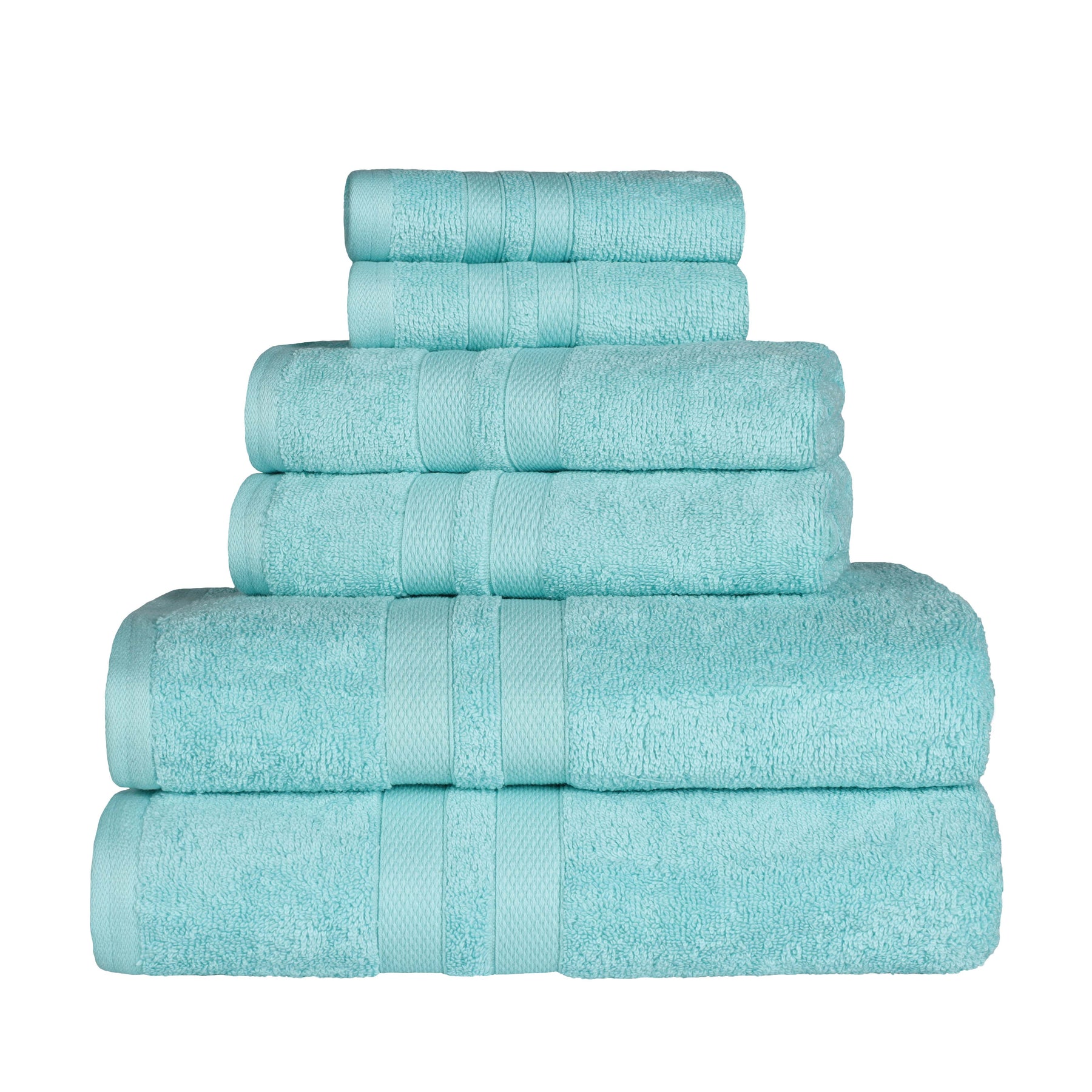 Ultra Soft Cotton Absorbent Solid Assorted 6 Piece Towel Set - Towel Set by Superior