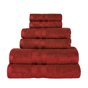 Ultra Soft Cotton Absorbent Solid Assorted 6 Piece Towel Set - Towel Set by Superior